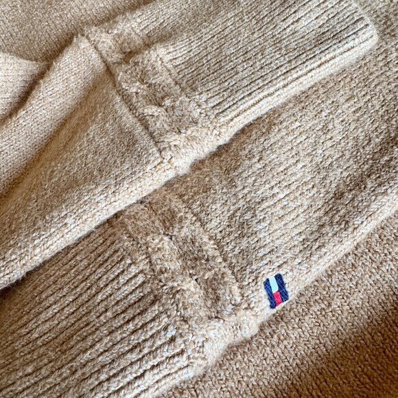 Tommy Hilfiger Camel Tan V Neck Sweater - Picture 7 of 8